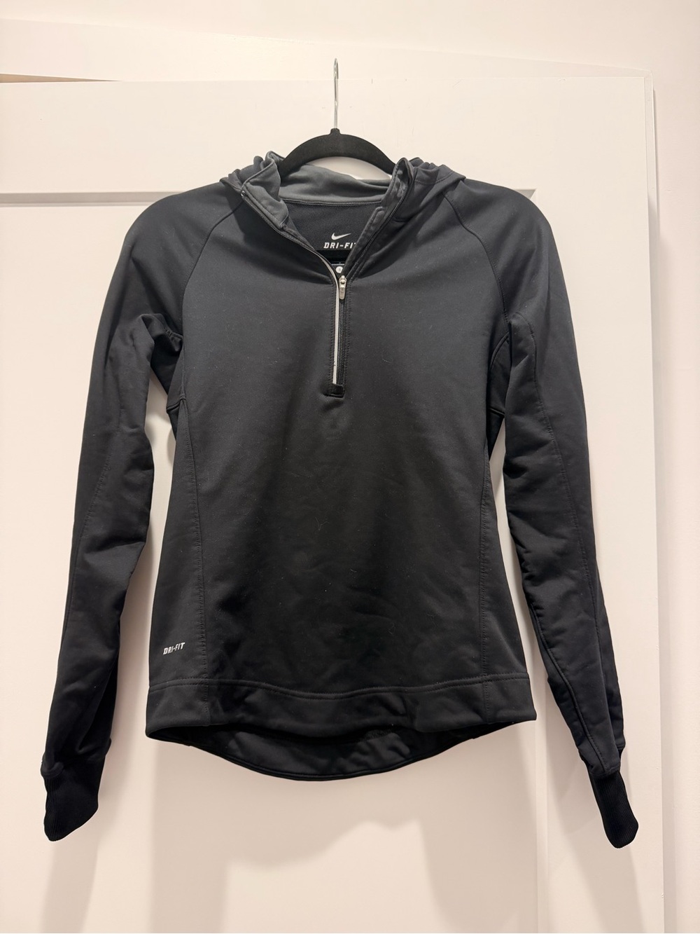Nike Black Dri-FIT Half-Zip Hooded Performance Top - Women's
